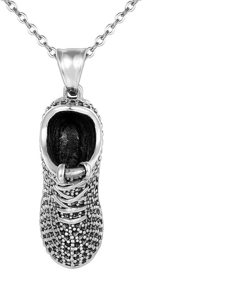 Karisma Kette mit Anhänger Karisma Männer Edelstahl Collier Anhänger Halskette, - Fussball Sport Schuhe - CSP1001 - Silber von Karisma