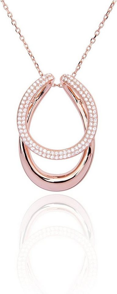 Karisma Kette mit Anhänger Karisma Rohdium Damen Sterling Silber 925 Anhänger Kreisen, Halskette Weiss von Karisma