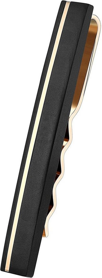Karisma Krawattennadel Karisma Hochwertige Herren Edelstahl 316L Krawattennadel, mit Carbon-Composite/Krawattenklammer/Tie Clip Farbwahl KTC207 - Gold von Karisma