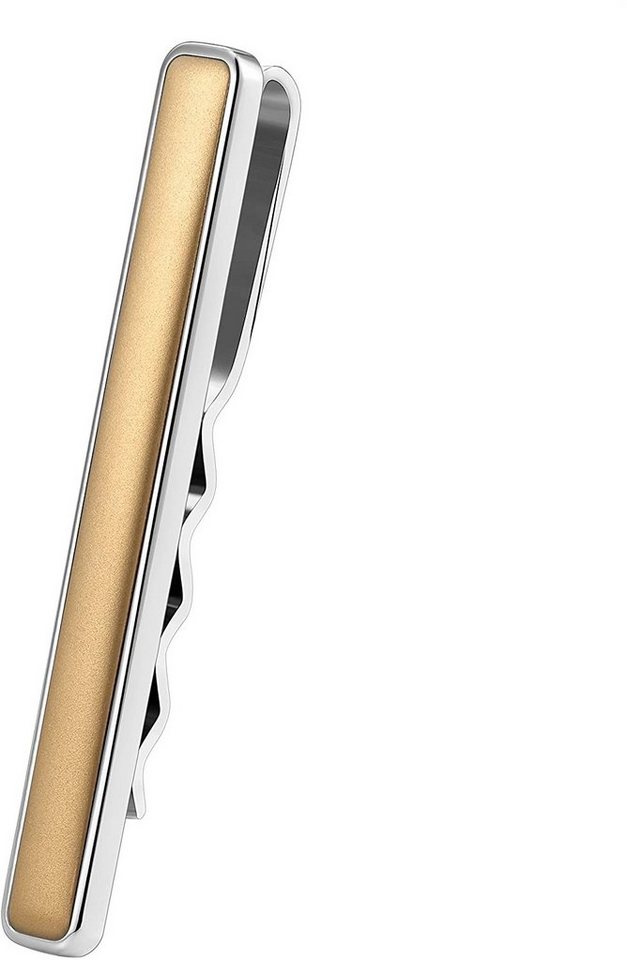 Karisma Krawattennadel Karisma Hochwertige Herren Edelstahl 316L/Krawattenklammer, Tie Clip Farbwahl KTC205 - Gold von Karisma