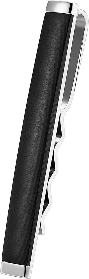 Karisma Krawattennadel Karisma Hochwertige Herren Edelstahl 316L mit Carbon-Composite, /Krawattenklammer/Tie Clip Farbwahl KTC206 - Silber von Karisma