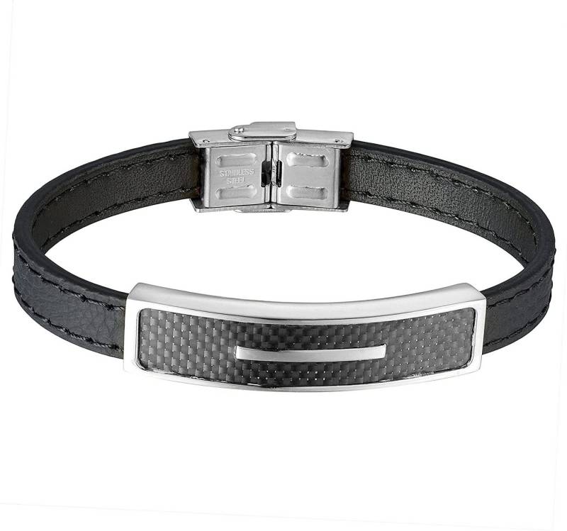 Karisma Lederarmband Karisma Schwarzes Männer Lederarmband Edelstahl von Karisma