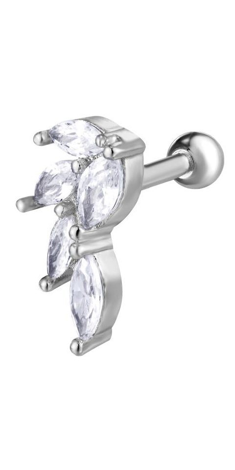 Karisma Nasenpiercing Edelstahl Aussengewinde Blume Labret/Lippe Medusa Ohrpiercing Tragus, Helix Piercing Ohrring Stärke ST125 von Karisma