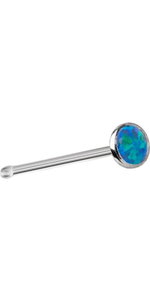 Karisma Nasenpiercing Nasenpiercing Edelstahl 316L Opal 0,8mm Nasenstecker Gerade- Stein 2,35mm Farbwahl von Karisma