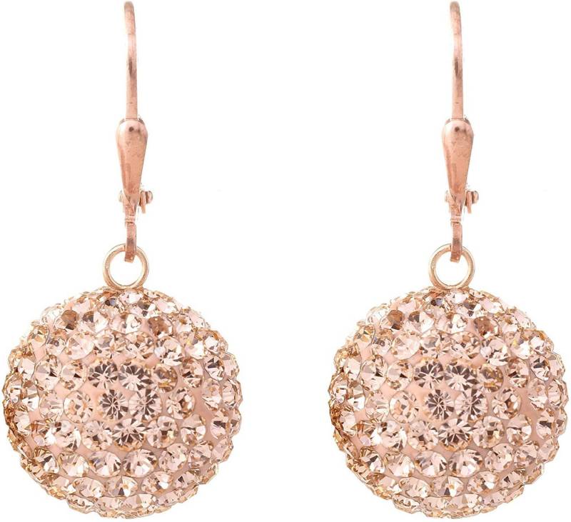 Karisma Paar Ohrhänger Karisma Damen Ohrhänger Ohrringe - Silber 925 Rosé Gold beschichtet, Mit Kristall Elements 15mm - 1549E.RG.15 von Karisma