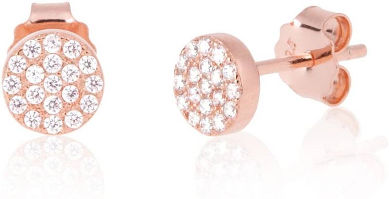 Karisma Paar Ohrstecker Karisma 1 Paar Damen Roségold Ohrstecker Silber 6mm Zirkonia Steine, HS-ERG52.06RG.W von Karisma