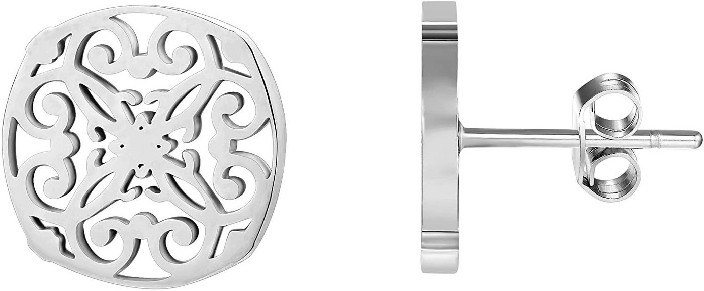 Karisma Paar Ohrstecker Karisma Damen Edelstahl Ohrstecker Chakra Farbwahl EQD105 - Silber von Karisma