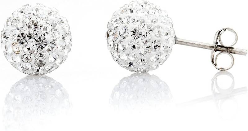 Karisma Paar Ohrstecker Karisma Damen Ohrstecker Ohrringe Silber 925 rhodiniert, Mit Kristall Elements -6mm von Karisma