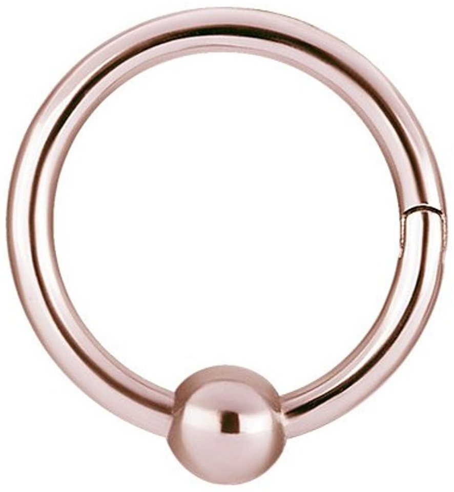 Karisma Piercing-Set Karisma Roségold Edelstahl 316L Hinged Ball Closure Ring Segment Ring Ohrring Nase 3mm Kugel 1,2mm - 1,2x9mm von Karisma