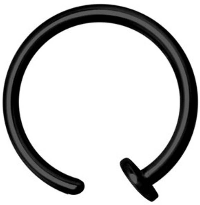 Karisma Piercing-Set Karisma Titan Black G23 Open Nasen Piercing Ring Black Lippe Hoop Nasenring TBK-BONR Farbe Schwarz - 8.0 Millimeter von Karisma