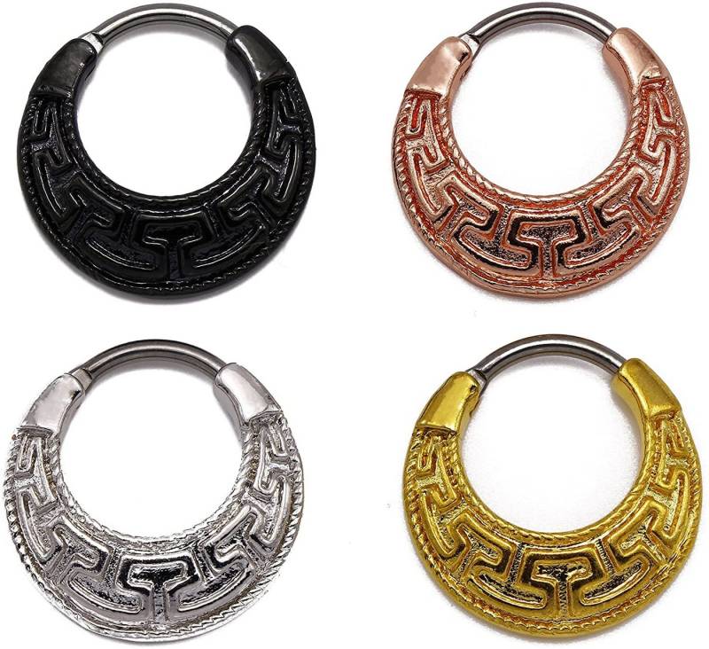 Karisma Piercing-Set Karisma Titan G23 Septum Clicker Segment Ring Nasenring Nasenpiercing- 1,2x8mm tsc-h007 - Silber von Karisma