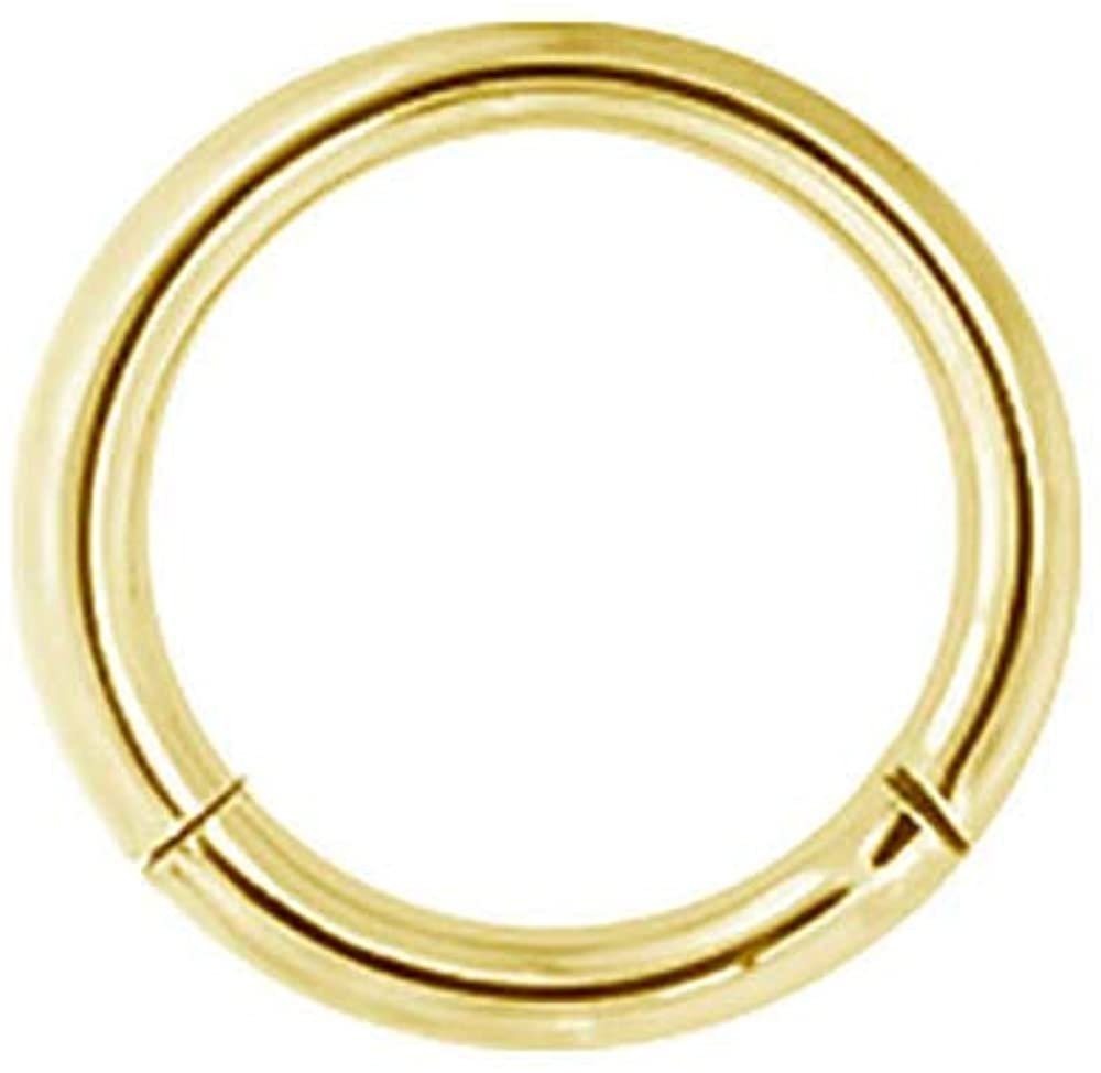 Karisma Piercing-Set Karisma Titan Gold G23 Hinged Segmentring Charnier/Septum Clicker Helix Ring Piercing Ohrring - 1,2x7mm von Karisma