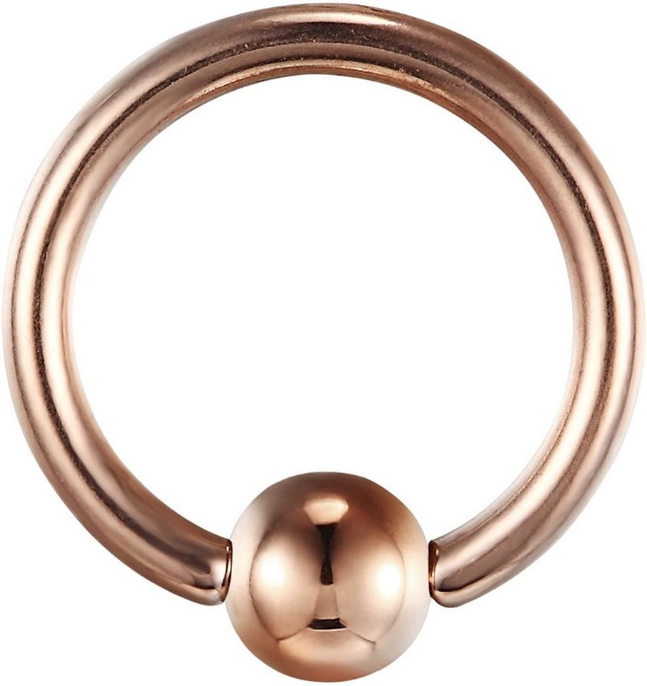 Karisma Piercing-Set Karisma Titan Roségold G23 BCR Klemmring Nasen Septum Ohrpiercing Ball Closure Ring Stärke 1,2mm - 6.0 Millimeter von Karisma