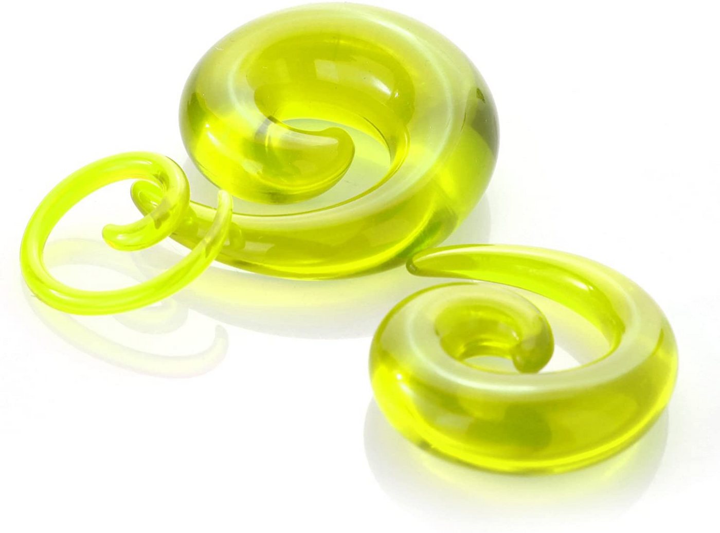 Karisma Piercing-Set Ohr Dehnung Spirale Expander Acryl UV Transparent - 1807.Gelb.6mm von Karisma