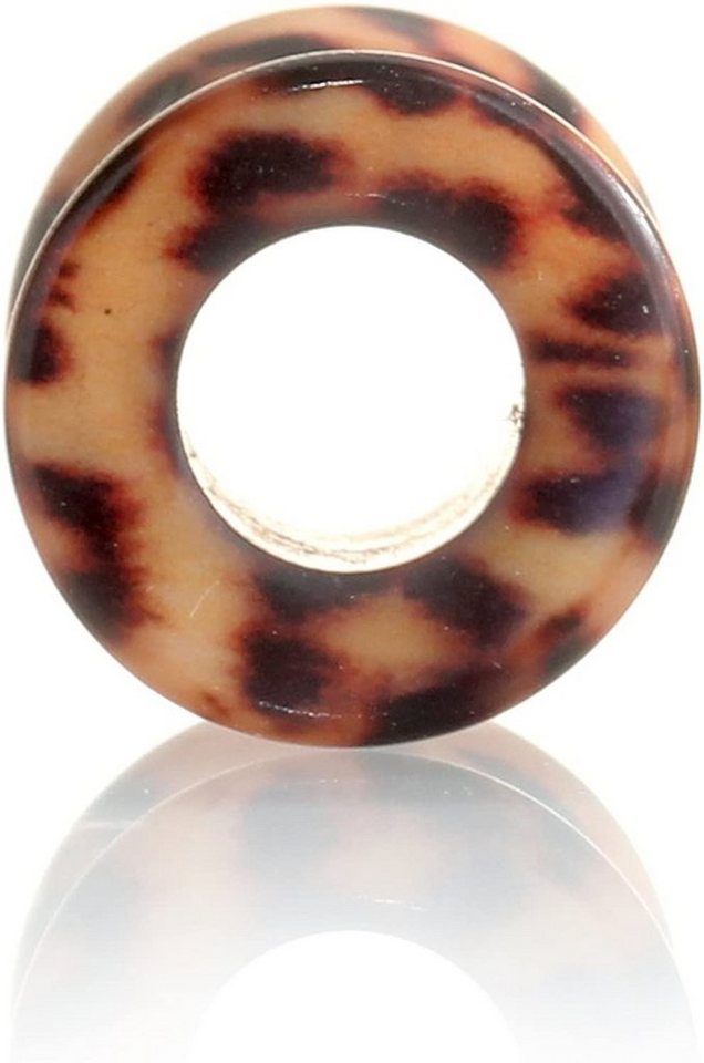 Karisma Plug Karisma Ohr Flesh Plug Tunnel Piercing Acryl Leopard Braun T6357 - 12.0 Millimeter von Karisma