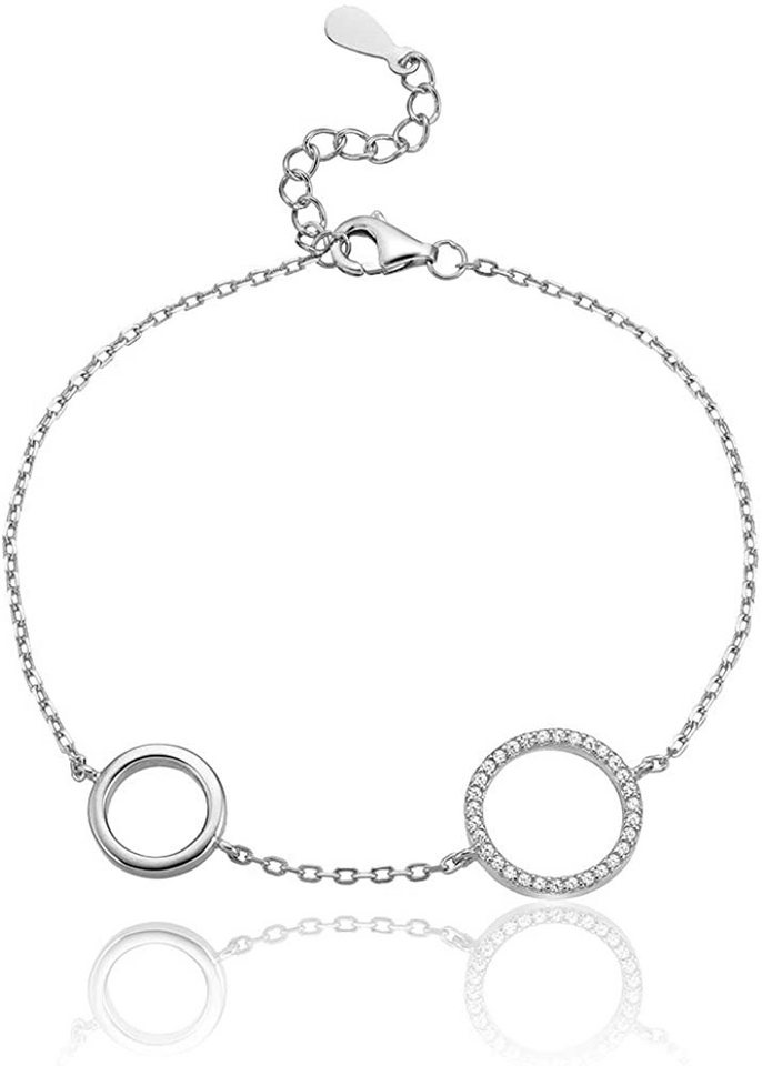 Karisma Silberarmband Damen Silber 925 Armband 2 Kreisen Zrikonia - Silber Rhodiniert von Karisma