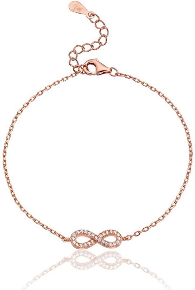 Karisma Silberarmband Damen Silber 925 Armband Unendlichkeit Zrikonia - Roségold Weiße von Karisma