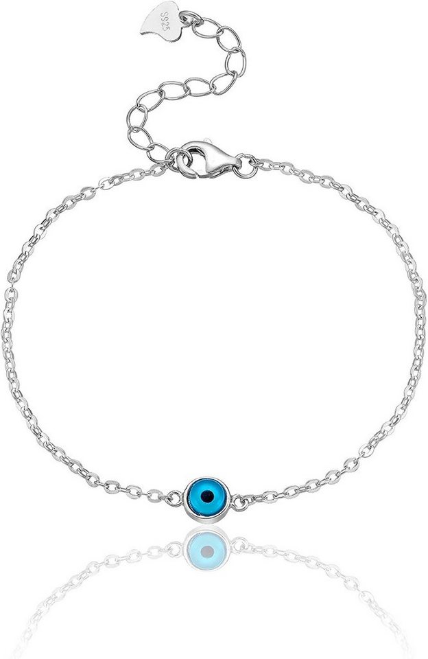 Karisma Silberarmband Damen Silber 925 rhodinert Armband Böses Auge Nazar, Verlängerung 3cm - Silber Rhodiniert Frauenschmuck von Karisma