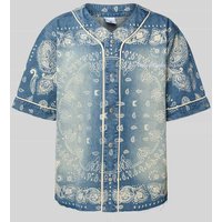 KARL KANI Freizeithemd mit Label-Stitching in Jeansblau, Größe XXL KARL KANI Freizeithemd mit Label-Stitching in Jeansblau, Größe XXL von Karl Kani