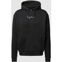 KARL KANI Hoodie mit Label-Stitching Modell 'SIGNATURE' in Black, Größe S von Karl Kani