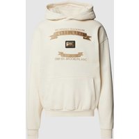 KARL KANI Hoodie mit Label-Stitching in Offwhite, Größe M von Karl Kani