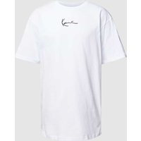 KARL KANI Oversized T-Shirt mit Logo-Stitching in Weiss, Größe L von Karl Kani