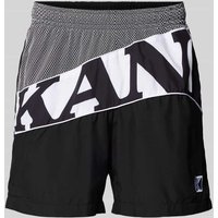 KARL KANI Regular Fit Shorts mit Label-Stitching in Black, Größe XXL von Karl Kani