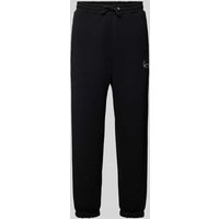 KARL KANI Regular Fit Sweatpants mit Logo-Stitching Modell 'Signature' in Black, Größe XXL von Karl Kani