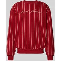 KARL KANI Regular Fit Sweatshirt mit Logo-Stitching Modell 'Pinstripe' in Rot, Größe XXL von Karl Kani