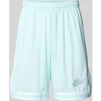 KARL KANI Relaxed Fit Bermudas mit Logo-Stitching Modell 'Varsity' in Ocean, Größe XXL von Karl Kani
