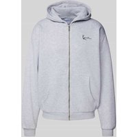 KARL KANI Sweatjacke mit Kapuze in Hellgrau Melange, Größe M KARL KANI Sweatjacke mit Kapuze in Hellgrau Melange, Größe M von Karl Kani