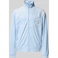 KARL KANI Sweatjacke mit Label-Stitching Modell 'Kani Varsity' in Hellblau, Größe L KARL KANI Sweatjacke mit Label-Stitching Modell 'Kani Varsity' in Hellblau, Größe L von Karl Kani
