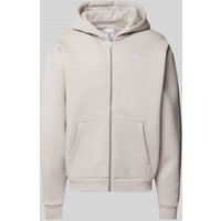 KARL KANI Sweatjacke mit Label-Stitching in Mittelgrau, Größe XL von Karl Kani