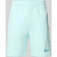 KARL KANI Sweatshorts mit Logo-Stitching Modell 'Paisley' in Ocean, Größe M von Karl Kani