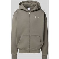 KARL KANI Swetjacke mit Label-Stitching in Anthrazit, Größe XL von Karl Kani