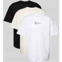 KARL KANI T-Shirt mit Label-Stitching im 3er-Pack in Weiss, Größe S von Karl Kani