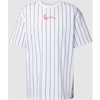 KARL KANI T-Shirt mit Label-Stitching in Weiss, Größe XS von Karl Kani