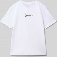 KARL KANI T-Shirt mit Logo-Stitching in Weiss, Größe 134 von Karl Kani
