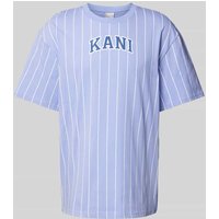 KARL KANI T-Shirt mit Nadelstreifen in Flieder, Größe L von Karl Kani