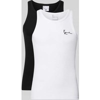 KARL KANI Tanktop mit Label-Stitching im 2er-Pack in Black, Größe XS von Karl Kani