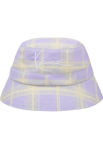 Karl Kani Accessoires KA221-043-1 KK Signature Reversible Check Bucket Hat Purple/Light Sand Purple/Light Sand, one Size von Karl Kani
