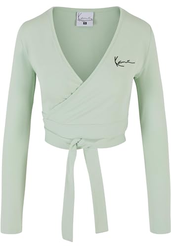 Karl Kani Damen KW-LS011-105-06 Chest Signature Essential Short Laced Ls Light Mint, L von Karl Kani