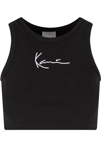 Karl Kani Damen KW-TP011-001-01 Small Signature Essential Racer Rib Top Black, XS von Karl Kani