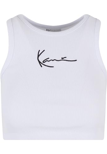 Karl Kani Damen KW-TP011-002-01 Small Signature Essential Racer Rib Top White, M von Karl Kani
