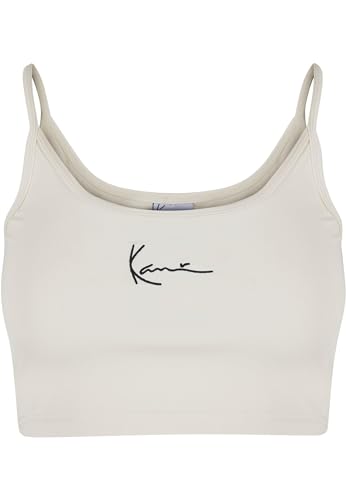 Karl Kani Damen KW-TP021-003-06 Small Signature Essential Crop Top White, L von Karl Kani