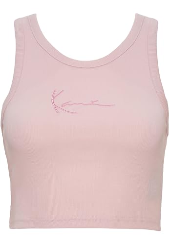 Karl Kani Damen KW232-032-3 KK Small Signature Racer Rib Top Light Rose, L von Karl Kani