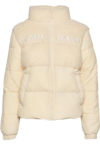 Karl Kani Damen KW234-043-1 KK Retro Teddy Puffer Jacket S cream von Karl Kani