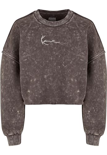 Karl Kani Damen KW241-038-1 Small Signature Washed Crop Crew Olive, XL von Karl Kani