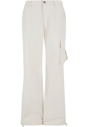 Karl Kani Damen Small Signature Washed Cargo Pants Off White, S von Karl Kani