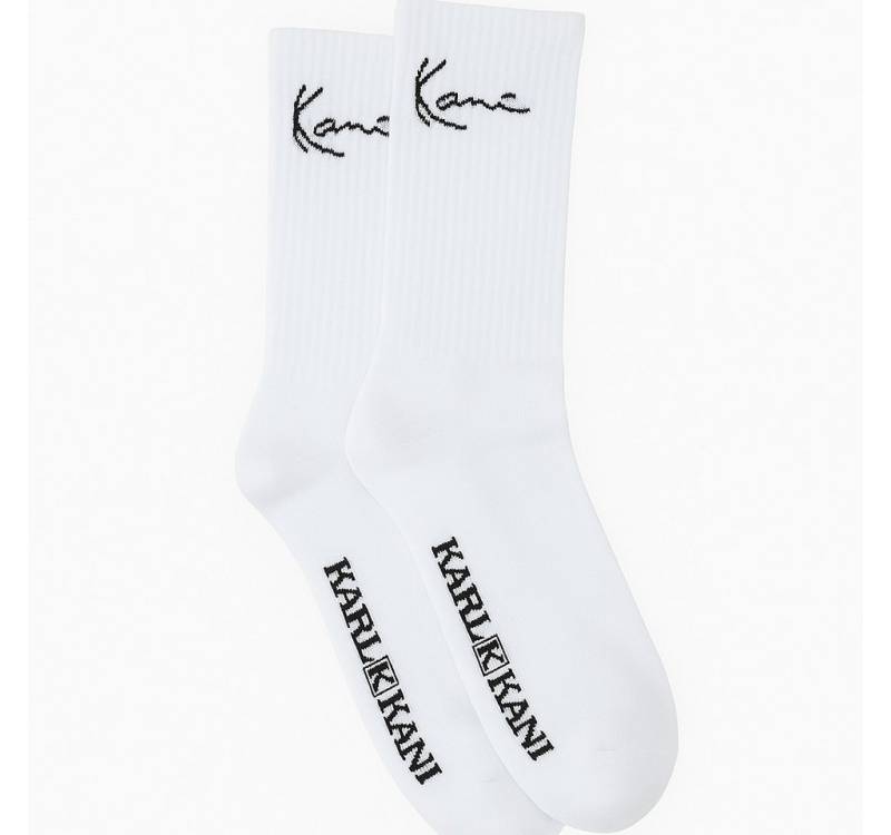 Karl Kani Freizeitsocken Karl Kani 2P Signature Crew Socken Unisex 2er Set Weiß 35-38 von Karl Kani